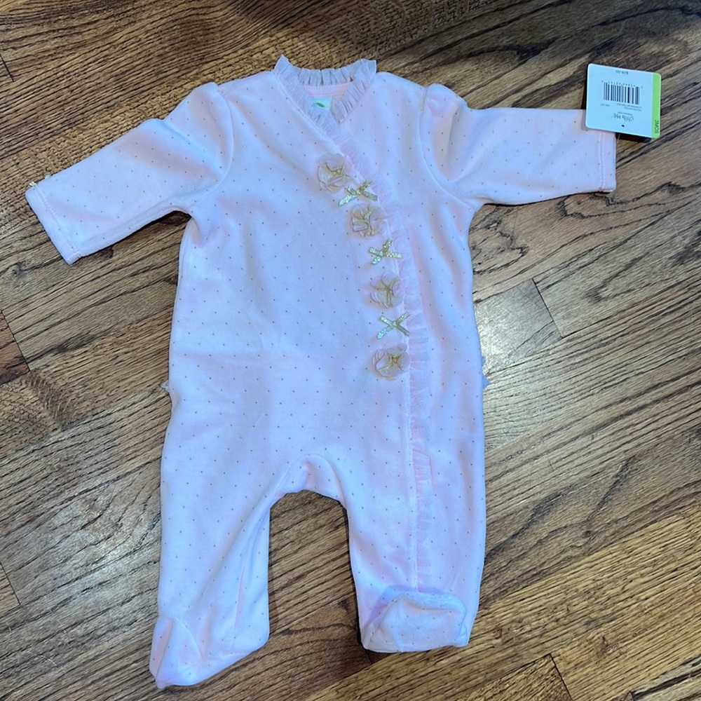 NWT LittleMe Velour Footies